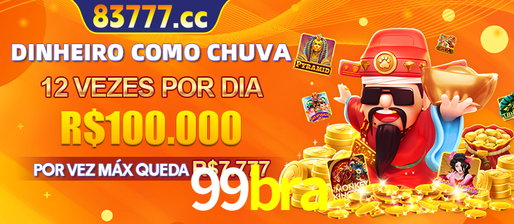 Banner do programa de recompensas Recomende para amigos do 99bra, detalhando os bônus por convidar amigos, com prêmios que chegam a R$288.888.