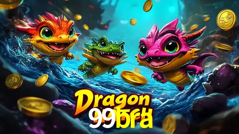 Arte promocional do jogo Dragon Hatch com três adoráveis dragões bebês nadando entre moedas de ouro, um dos slots mais divertidos para jogar no cassino 99bra.
